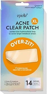 Epielle Over-Zit XL Acne Clear Patches | Ultimate Hydrocolloid Solution | 14 Extra-Large Pimple and Blemish Patches
