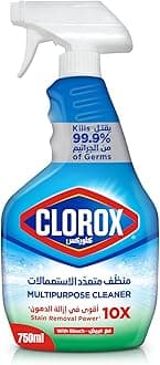 Multipurpose Spray Cleaner with Bleach, 750ml, Kills 99.9% Of Germs, Clorox Spray Cleaner with Bleach