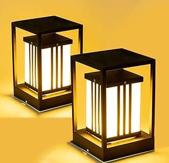 Lyse Decor Modern Design Gate Light for Home Gate Decoration | Waterproof Outdoor Lamp, Main Gate Light, Pillar Light Outdoor (Pack of 2)