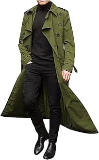 Men Trench Coat Winter Long Jacket Double Breasted Overcoat Men's Classic Wool Trench Overcoat Long Coat Jackets