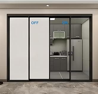 (27.5" x 39.5") Window Privacy Film | PDLC Switchable, Window Film | Smart Film for Windows and Home Office Window | Adhesive Privacy Film | Heat Insulation UV Blocking - Clear to Opaque