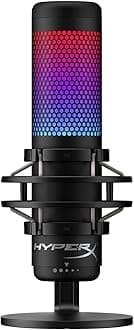 HyperX QuadCast S Standalone Microphone RGB Lighting for Streamers/Content Creators/Gamers/Compatible with PC, PS4/2-Year Warranty HMIQ1S-XX-RG/G (4P5P7AA)