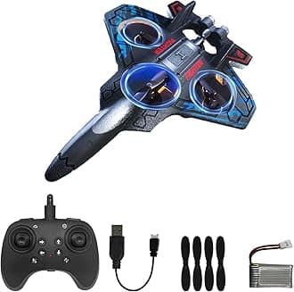 Foam Remote Control Airplanes RC Planes for Kids Adults 8-16, RC Airplane Fighter Jet with Light, 360° Flip Fighter Jet Toys, Stunt Roll, Airplane Toy Gifts for Kids Boys