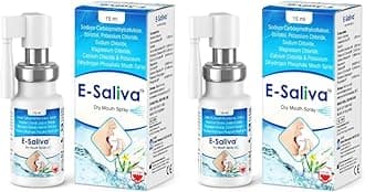 E-Saliva Dry Mouth Spray - Instant Dry Mouth Relief - Hydrating Formula with Long-Lasting Effect - Oral Hydration and Comfort for Dry Mouth - Natural Flavour 15ml (Pack of 2)