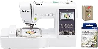 Brother SE700 Sewing and Embroidery Machine, SA5FTPKG 5-Foot Embellishment Pack and SAEMB7511 100-Piece 75/11 Embroidery Needles