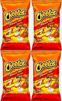 Cheetos Flamin Hot Crunchy 8oz/226g (Pack of 4)