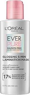 Glossing Lamination Hair Mask with Glycolic Acid, Hair Treatment for Lasting Shine and Smoothness for Dull, Dry Hair, EverPure, 5.1 Fl Oz