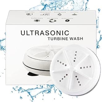Mini Washing Machine Portable Ultrasonic Washing Machine USB Personal Cleaning Machine for Home Travel Business Camping Trip white