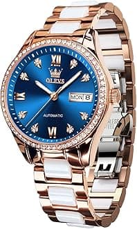 Valentines Couple Pair Quartz Watches His and Her Couple Set Leather Chronograph Diamond Wrist Watch Men Women Lovers Wedding Romantic Gifts Set of 2