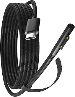 PD100W USB-C Charger Cable Compatible with Surface Pro Laptop Microsoft Surface Pro 10/9/8/7+/7/6/5/4/3/X Windows Surface Laptop 6/5/4/3/2/1 Surface Go Tablet Surface Book Support 65W/45W,6FT