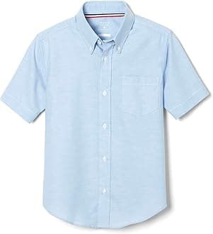 Boys Short Sleeve Oxford Dress Shirt (Standard & Husky)