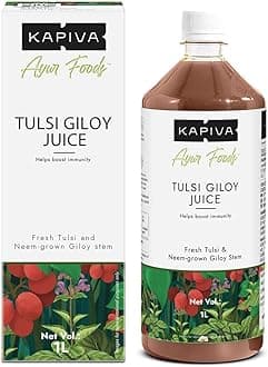 Wild Tulsi Giloy Juice 1L | Ayurvedic Juice from Fresh Tulsi & Giloy Plant | Immune & Daily Wellness Support