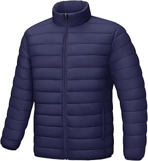 MAGNIVIT Men's Puffer Jackets Lightweight Warm Winter Coat Water-Repellent Windbreaker Insulated Quilted Packable Jacket