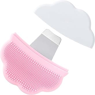 PAGOW Blackhead Remover Tools, 2-in-1 Nose Blackhead Remover with Silicone Cleansing Granules, Deep Clean Skin Spatula, Mild and Safe Face Scraper for Men and Women (1 Pcs, Pink)