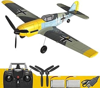 RC Airplanes, 4-CH 6-Axis Gyro 2.4GHz RC Plane, Remote Control Plane BF-109 Ready to Fly for Beginners with Xpilot Stabilization System and One Key Aerobatics U-Turn, Adluts