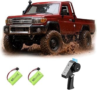 1/12 RC Truck LC 79 Pickup Truck 2.4G Full Proportional Rock Crawler 4WD Electric Remote Control Car Off-Road Climbing Vehicle RTR 280 Motor LED Searchlight Hobby Grade Drift Car with 2 Batteries