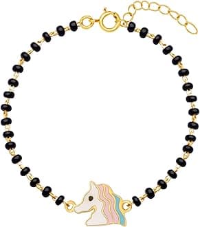 GIVA 925 Silver 18k Gold Plated Rose Gold Infact Bracelet | Adjustable| Gifts for Kids & Babies