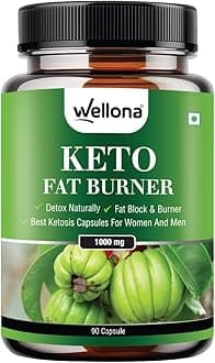 Keto Fat Burner 90 Capsules 1000MG, Weight Loss Supplement With Garcinia Cambogia, Green Coffee Beans Green Tea Extract Metabolism Booster, Fat Burner For Men & Women (Pack of 1)