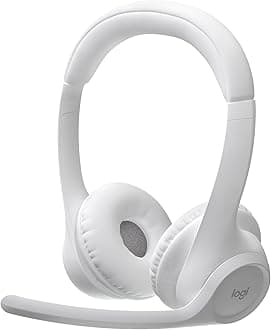 Zone 300 Wireless Bluetooth Headset with Noise-Canceling Microphone, Compatible with Windows, Mac, Chrome, Linux, iOS, iPadOS, Android – Off-White