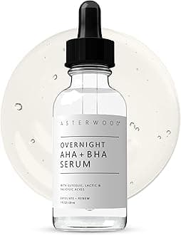 Overnight Exfoliating Serum - AHA (Lactic Acid & Glycolic Acid) - BHA (Salicylic Acid) - Supports Improvement of Hyperpigmentation, Dark Spots - Fragrance-Free - 1 Fl Oz