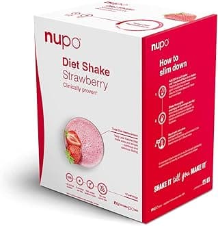 NUPO Diet Shake Strawberry – Premium diet shake for weight loss, complete meal replacement for weight loss, 12 servings, gluten-free, GMO-free