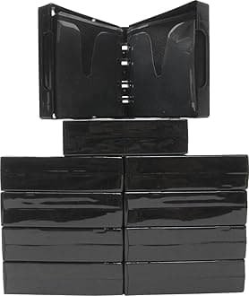 (10) Black 24-Disc Capacity CD DVD 2-Ring Album Wallet Book #CDBR4324BK