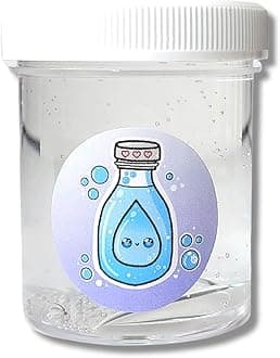 Crystal Clear Slime – 4oz Thick Stretchy Handmade Sensory Toy Stress Relief ASMR for Ages 8+ – Hoshimi Slimes