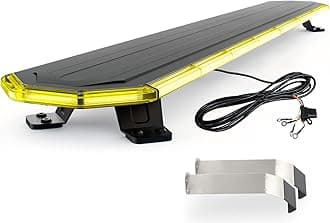 48" High Bright Tow Truck Light Bar, Extremely Slim Strobe Light Bar, Rooftop Mount LED Amber Emergency Warning Lights for Trucks, Vehicle, Snowplow, Crane, Security, Construction