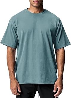 Men's 1 or 2 Pack Solid Color T-Shirt Short Sleeve Fashion Loose Round Neck Gym Sports Leisure Fitness Top Oversized T-Shirt