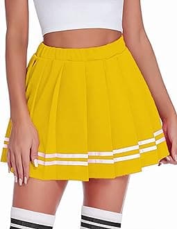 AvidloveWomens Pleated Skirt School Uniform Skirt Mini Skirt Pleated Cheer Skirt