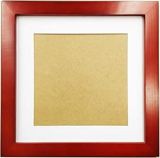ZXT-parts 5x5 Picture Frames with 4x4 Opening Mat. White Square Photo Frame. Solid Wood.Front Opening 4.5x4.5 without Mat.Plastic Panels.The Protective Film Must be Removed. The Tabletop or Wall.