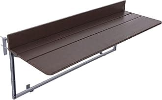 FURNIKNA Balcony Bar Table for Railings, Hanging Folding Adjustable Deck Table for Patio, Garden