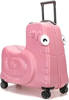 SEA PUNK Kids Luggage, Kids Ride-on Luggage with Spinner Wheels Suitcase, Kid's Ride-On Suitcase Help Your Child Relax, Carry On Trolley Luggage with Password Lock