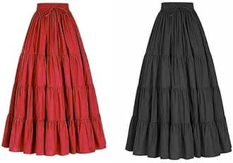 JANAK Girl's Crepe Fabric Long Frill Skirt 584