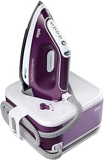 Braun CareStyle Compact Pro Steam generator Iron, Vertical Steaming, 1.5 L Water Tank, Smart iCare, 2400 Watts, Auto Off, Rapid Heat Up, IS 2577 Violet