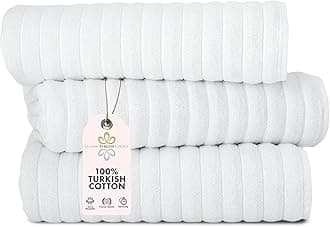 Classic Turkish Towels CTT - Luxury 15 Piece Jumbo Bath Sheet Set, 100% Turkish Cotton, Absorbent & Ultra Comfy Bath Towel Sheets for Hotels & Spa | 40"x65" (White)