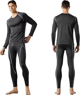 FITEXTREMEMAXHEAT Mens Thermal Underwear Long Johns Set with Fleece Lined