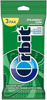 ORBIT Spearmint Sugar Free Chewing Gum Travel Essentials, 3 Ct Pack