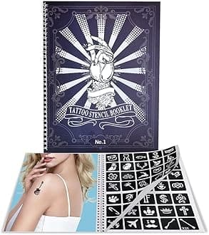448Pcs Glitter Tattoo Stencils Book