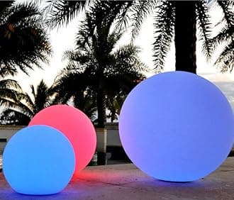 YESIE 8-Inch Floating Pool Light, Rechargeable LED Ball Light, Remote Control, Hot tub Accessories,Bathtub Lamp,16 RGB Colors Outdoor Patio Orb Home Decoration