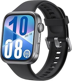 WATCH FIT4 Smart Watch, 1.82” Display, 100+ Sports modes, Fitness and Sleep Tracker, Heart Rate Monitor, Emotional Wellbeing Assistant, up to 10-Day Battery Life, iOS & Android, Black