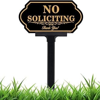 No Soliciting Sign with Stake