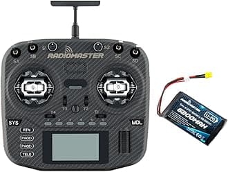 Radiomaster Boxer Max Version with CNC AG01 Hall Gimbals Carbon Fiber 2.4G 16ch Transmitter Remote Control ExpressLRS Mode 2 (ELRS-Black with 6200)