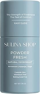 - Powder Fresh - All Natural Deodorant for Woman, Aluminum-Free, Baking Soda-Free, Up to 12-Hour Odor Protection – Classic Baby Powder-Inspired Scent – For Women & Men, Gentle on Sensitive Skin