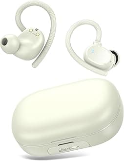 sprtoybat 2025 Bluetooth Earbuds Stereo Deep Bass Over Ear Bud with Earhooks, ENC Noise Cancelling Mic, IPX7 Waterproof Earphone for Workout/Running