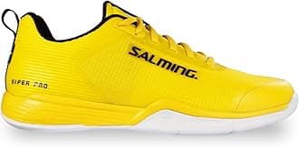 SalmingViper Pro Men's Low Squash Shoes (White/Gold & Yellow/Black Color Availabe) (Non Marking)(Indoor Pickleball, Racquetball, Padel)