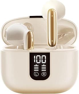 EXZHIG Wireless Earbuds Beige