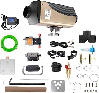 7kW Diesel Heater 24V All in One Diesel Heater,Diesel Water Heater With LCD Display，Aviation Plug，RV Water Heater, 7-Speed Adjustment, Low Noise, Diesel Parking Heater for RVs，Trucks, Ships