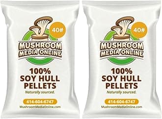 100% Soy Hull Mushroom Pellets - Ideal and Fast-Growing Substrate for Mushroom Cultivation, Oyster Mushrooms, Shiitake, and More (20, Pounds)