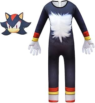 Boys Sonic The Hedgehog Classic Childs Cosplay Costume Kids Game Fancy Dress Girls Jumpsuit